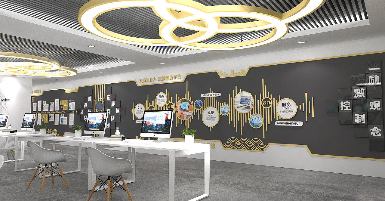 企業(yè)辦公文化墻室內(nèi)設(shè)計(jì) 打造凝聚與激勵(lì)的視覺(jué)空間