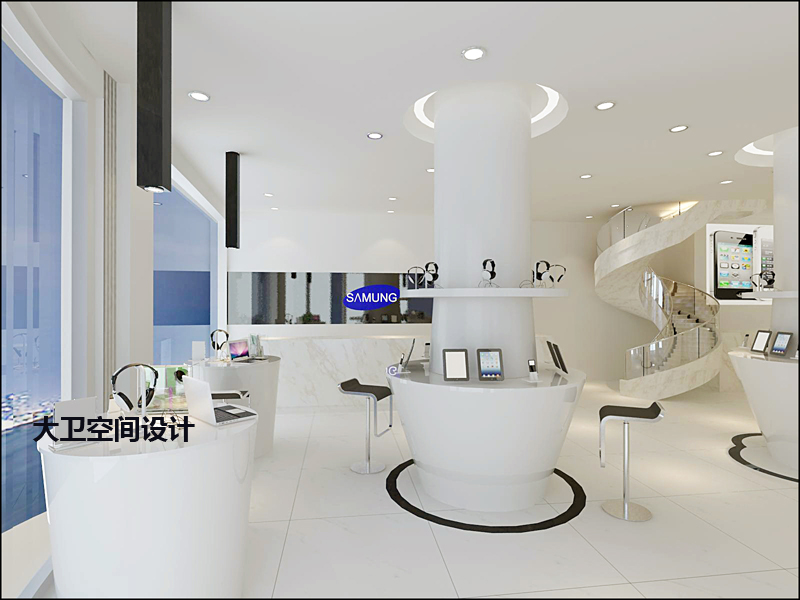 大衛設計 專業室內公裝效果圖服務，打造蘋果體驗店與手機店全國性裝修設計解決方案